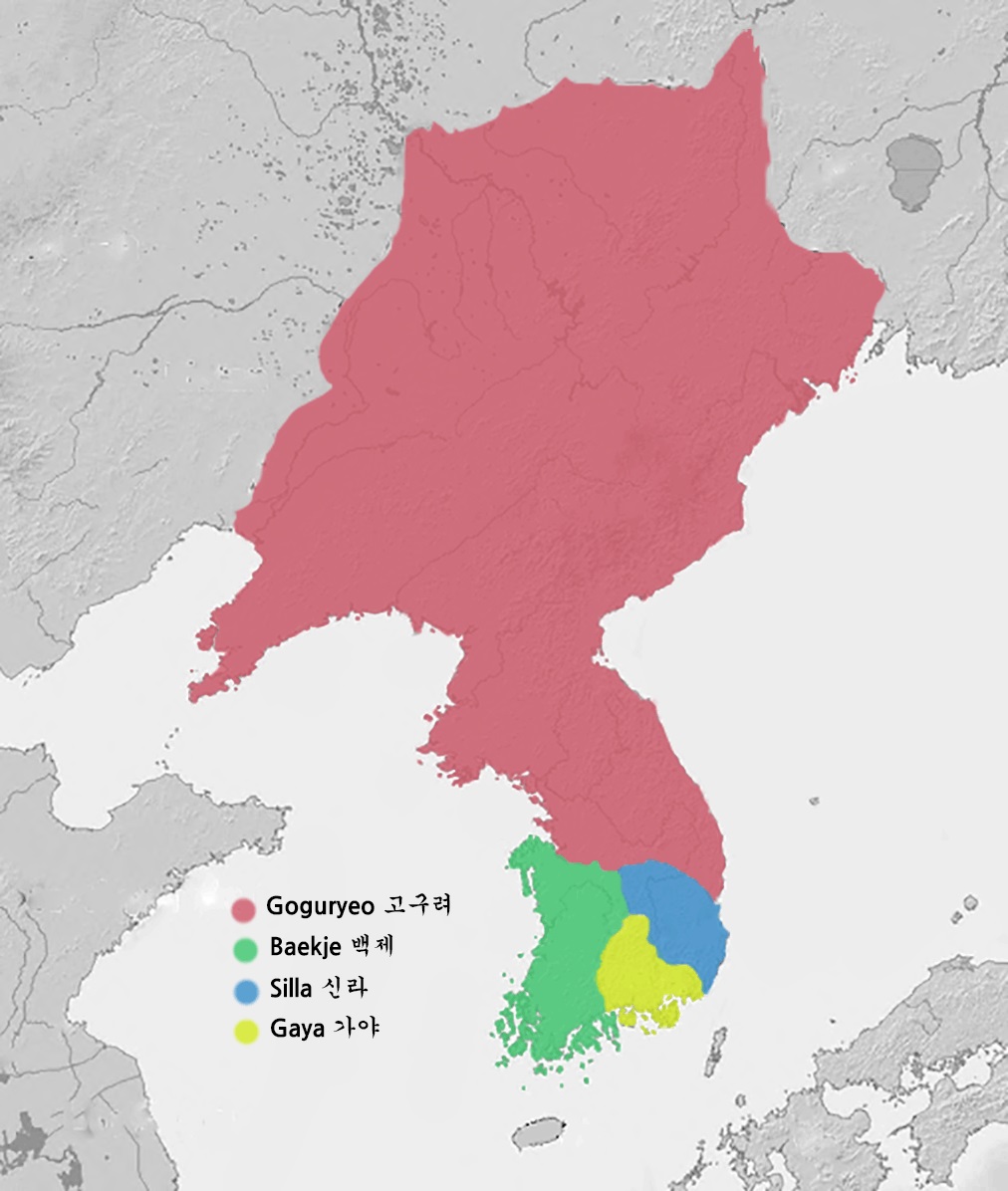 476년 한반도 삼국시대 지도 | 사람과사회™